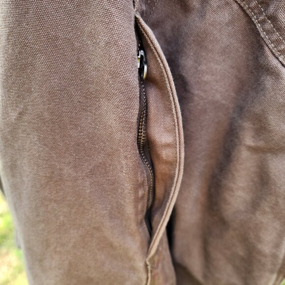 Sorel Overall Bibs Mens XXL Brown Quilted Lined Canvas Double Knee Workwear - Picture 14 of 15